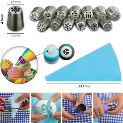 Set decorare desert de Crăciun (15 buc)