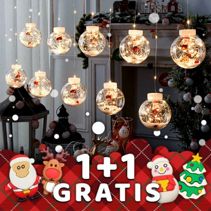Globuri Strălucitoare de Crăciun 1 + 1 GRATIS