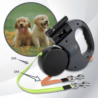 Lesă dublă pentru câini - FlexiPaws