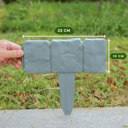 10x Bordură de grădină cu aspect de piatră – StoneEdge